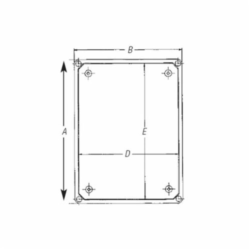 Thomas & Betts Carlon® Himeline® HS7A7 Non-Metallic Wall Mount Enclosure With Opaque Cover, 11 in L x 7 in W x 7 in D, NEMA 1/2/3S/4/4X/12/13 NEMA Rating, Fiberglass Reinforced Polyester
