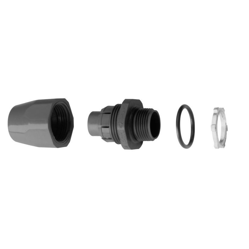 Thomas & Betts Carlon® LT43H Non-Metallic Straight Liquidtight Conduit Connector, 1-1/2 in Trade, PVC