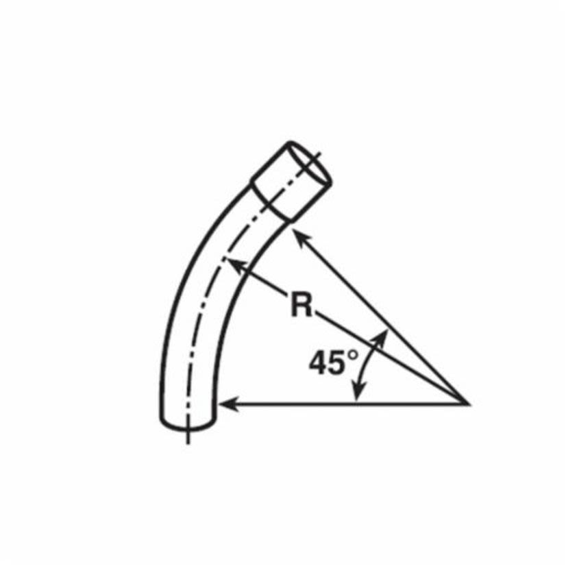Thomas & Betts Carlon® PF7FP Type DB-60 Conduit Sweep, 5 in Dia, 45 deg, 36 in Radius, PVC