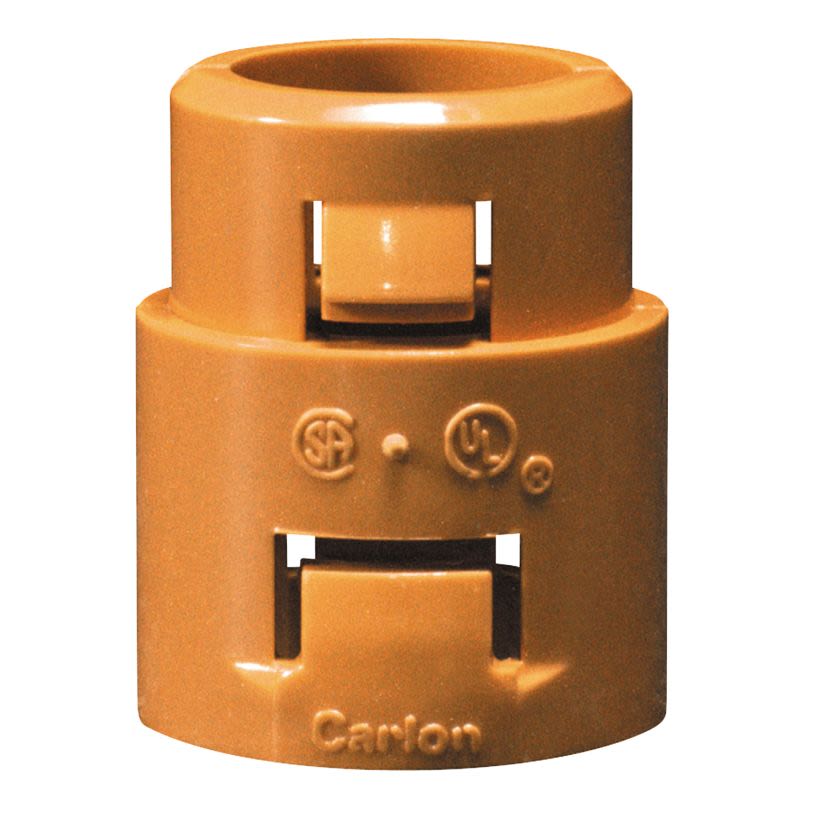Thomas & Betts Carlon® SCA253E Non-Metallic Snap-In Adapter, 3/4 in, For Use With Resi-Gard™ Flexible Raceway, Conduit and Fittings