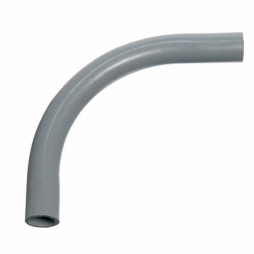 Thomas & Betts Carlon® UA9EF SCH 40 Plain End Special Radius Conduit Elbow, 1 in Trade, 90 deg, PVC
