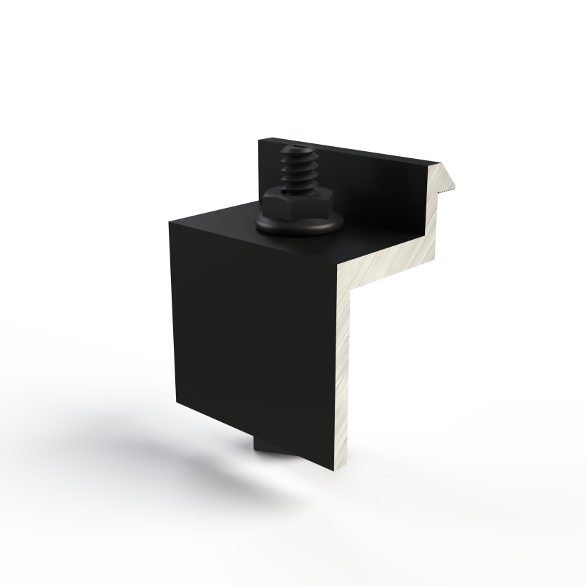 Unirac 302021D Pre-Assembled Top Mounting End Clamp, For Use With SOLARMOUNT Rail Based Mounting System, 2 in L Bolt, Aluminum