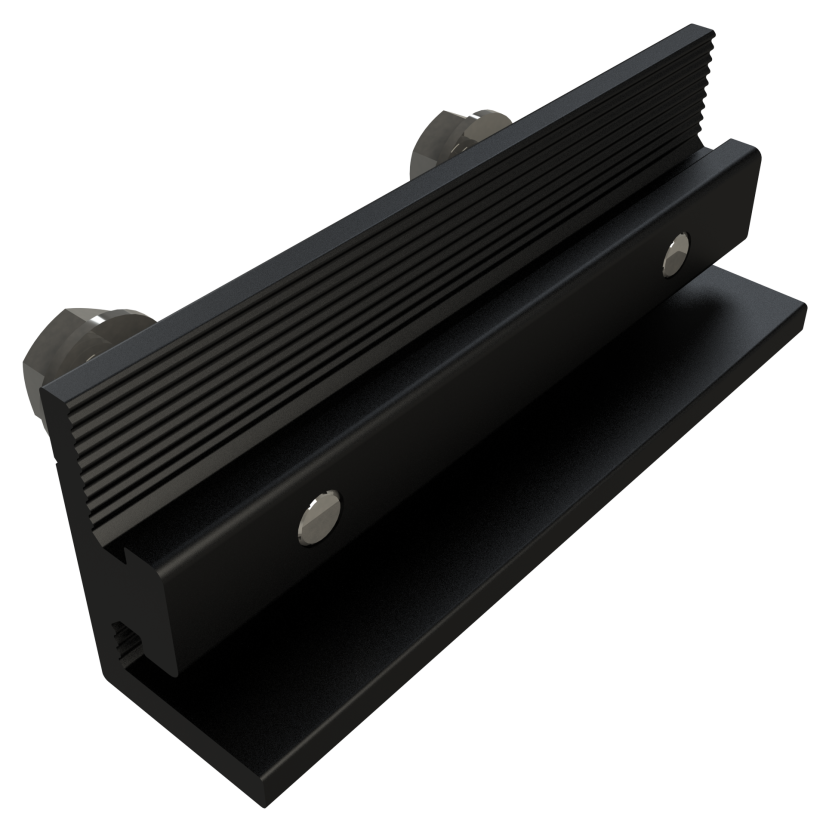 Unirac 303019D Pro Series Bonding Splice Bar, For Use With SOLARMOUNT Rail Based Mounting System, Aluminum, Black