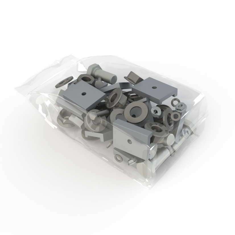 Unirac 404034 GFT Assembly SR Hardware Kit, For Use With Shared Rail Diagonal Ground Fixed Tilt Mount