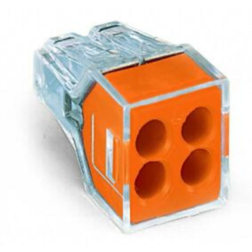 WAGO 773-104/PW05-400 773-104 Push-In Wire Connector, 16 to 12, 18 to 12 AWG Solid/Stranded Wire