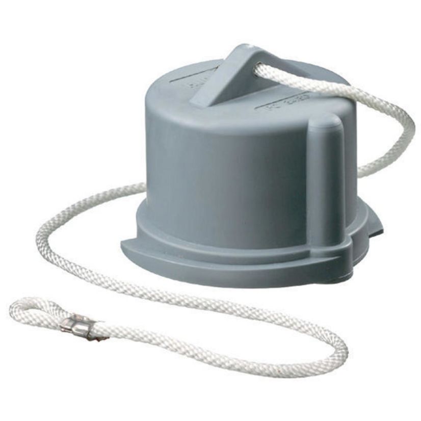 Hubbell Wiring Device-Kellems PC100 PC Series Heavy Duty Industrial Grade Male Non-Metallic Standard Watertight Cord Mount Pressure Screw Terminal Replacement Closure Cap, 3.86 in Dia x 3.12 in H, Composite, Gray