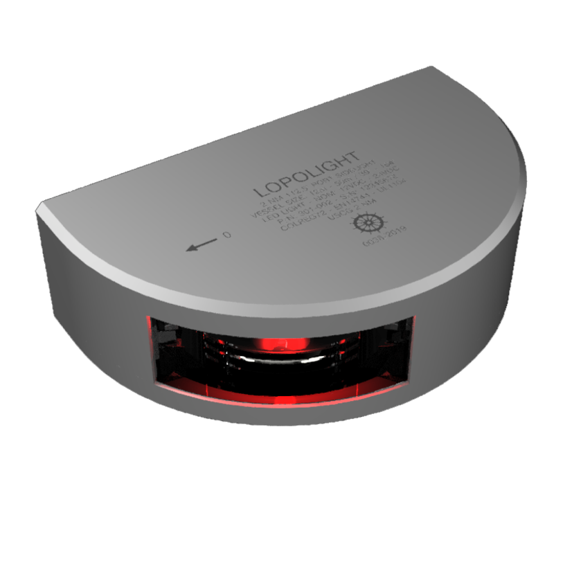 Lopolight 301-002 2Nm 112,5° Red, Port, Silver Anodized
