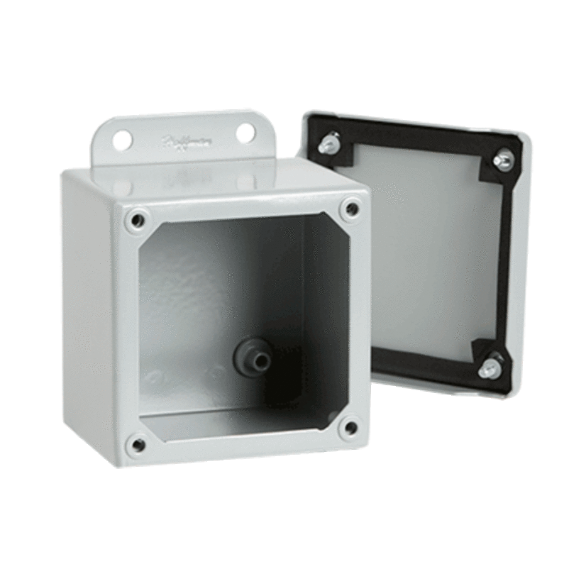 nVent HOFFMAN A604SC Junction Box, 6 in H x 4 in W x 3 in D, Screw/Solid Cover, NEMA 12/IP65 NEMA Rating, Steel
