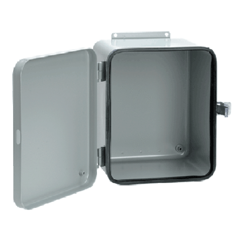 nVent HOFFMAN A666DL A51 Contoured Junction Box, 6 in H x 6 in W x 6 in D, Hinged/Removable Cover, NEMA 12/IP65 NEMA Rating, Steel