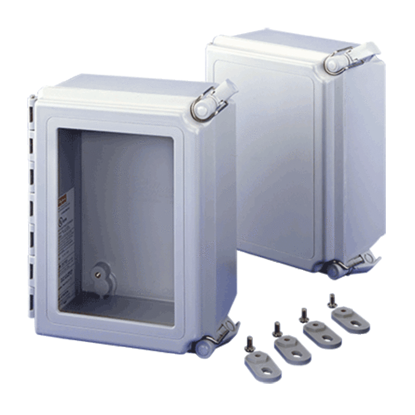 nVent HOFFMAN A664CHQRFG A48 Enclosure, 6 in L x 6 in W x 4 in D, NEMA 4X NEMA Rating, Fiberglass
