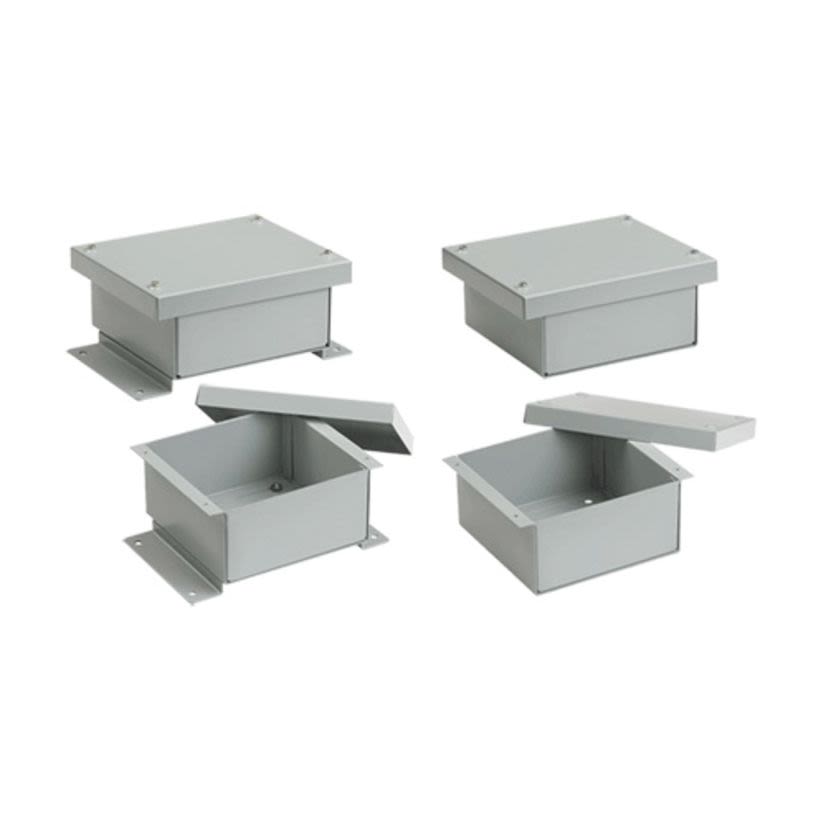 nVent HOFFMAN A10R104HM A90RH Enclosure, 10 in L x 10 in W x 4 in D, NEMA 3R/IP32 NEMA Rating, Steel