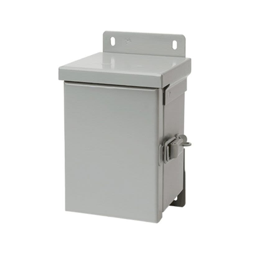 nVent HOFFMAN A12R1210HCR A3SM Small Enclosure With Knockout, 12 in L x 12 in W x 10 in D, NEMA 3R NEMA Rating, Steel