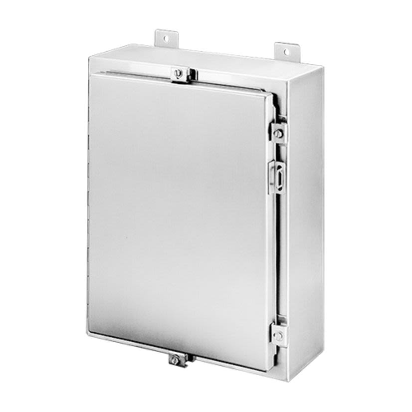 nVent HOFFMAN A16H1606SSLP A4S Enclosure, 16 in L x 16 in W x 6 in D, NEMA 4X/IP66 NEMA Rating, 304 Stainless Steel