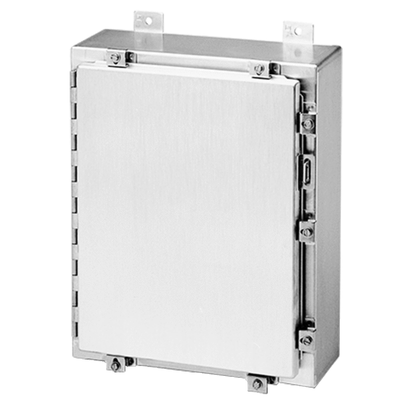 nVent HOFFMAN A24H2408ALLP A4A Enclosure, 24 in L x 24 in W x 8 in D, NEMA 4X/IP66 NEMA Rating, Aluminum