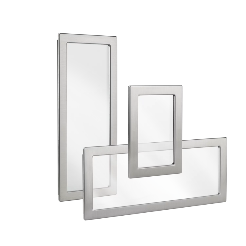 Hoffman EXWK53SS6 HLY Window Kit, 6.69 in H x 4.69 in W Cut Out, For Use With Safety Enclosures, 316 Stainless Steel, Brushed
