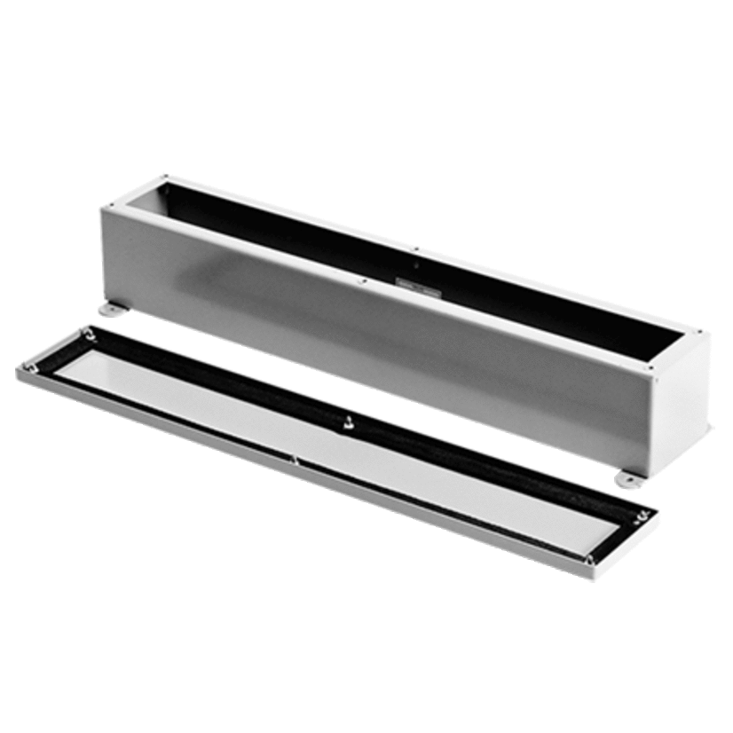 Hoffman F4418SC F20SC Wiring Trough, 18 in L x 4 in W x 4 in H, Screw Cover, Steel