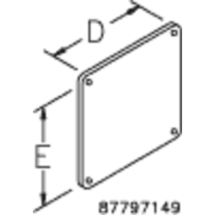 nVent HOFFMAN F66LP F10 Closure Plate, For Use With 6 x 6 in NEMA 12 Lay-In Wireway, Steel, Gray