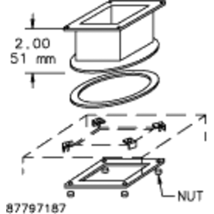 Hoffman F44WSA F20 Box Entry Swivel Nipple, For Use With 4 x 4 in NEMA 12 Feed-Through Wireway, Steel, Gray