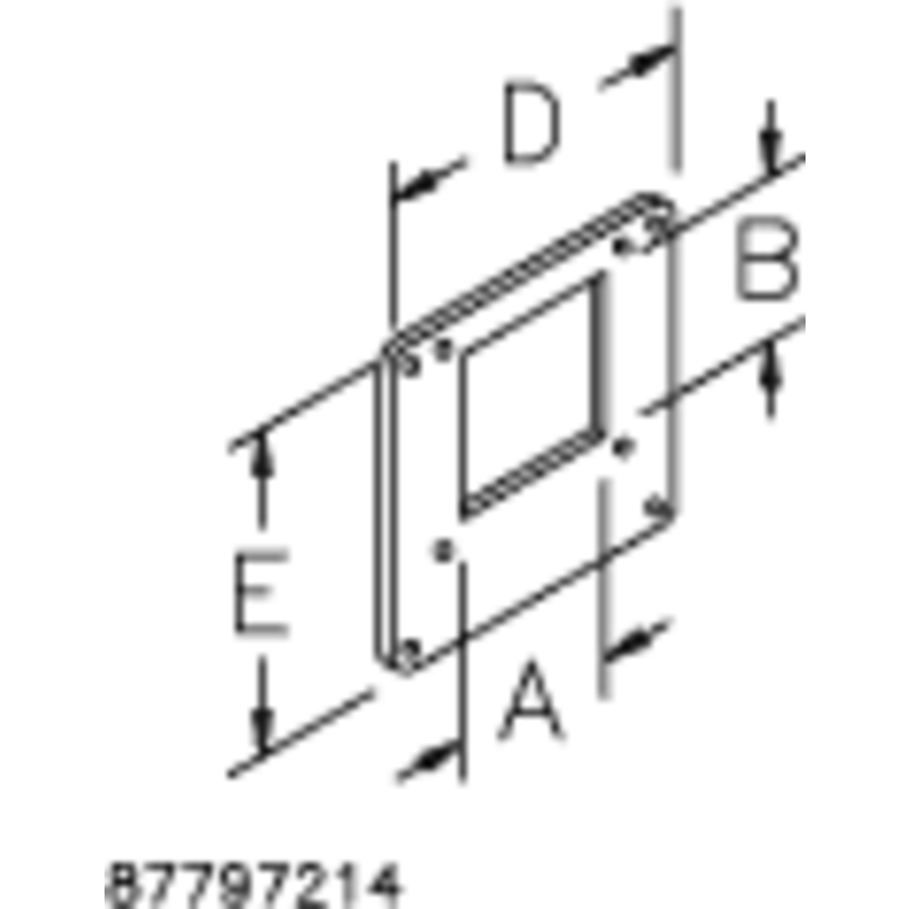 Hoffman F66WRE44SS F22 Edge Hole Reducer Bushing, For Use With 6 x 6 in NEMA 12 Stainless Steel Feed Through Wireway, 304 Stainless Steel