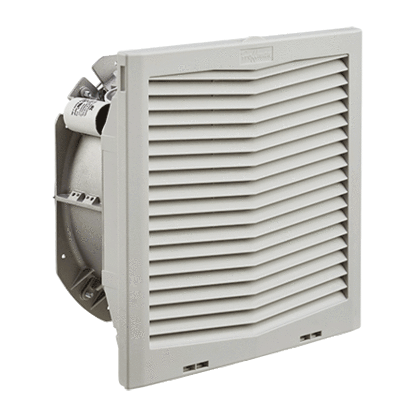 Hoffman HF1326414 MCLF Filter Fan, 230 V AC, 0.34/0.37 A, 74/80 W, 395 cfm, NEMA 12/IP54 Enclosure
