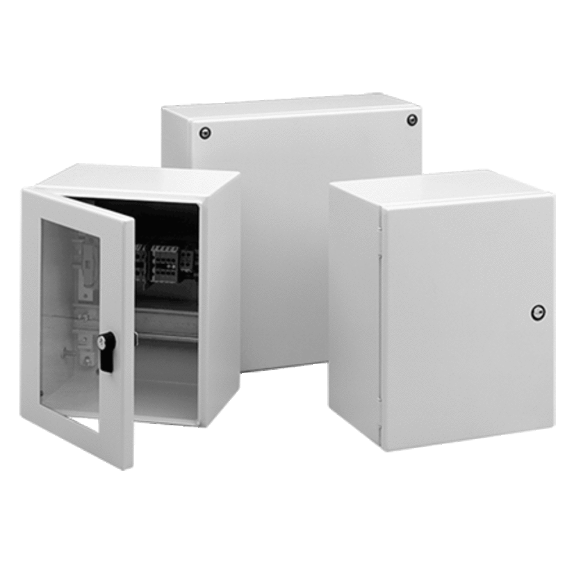 nVent HOFFMAN INLINE LHC252015 A54 Enclosure, 250 mm L x 200 mm W x 150 mm D, NEMA 4 NEMA Rating, Steel