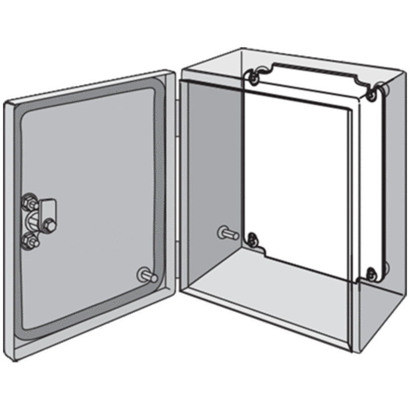 Hoffman INLINE LP2015 A54P Enclosure Panel, 5.16 in W x 7.13 in H, 12 ga Steel, White