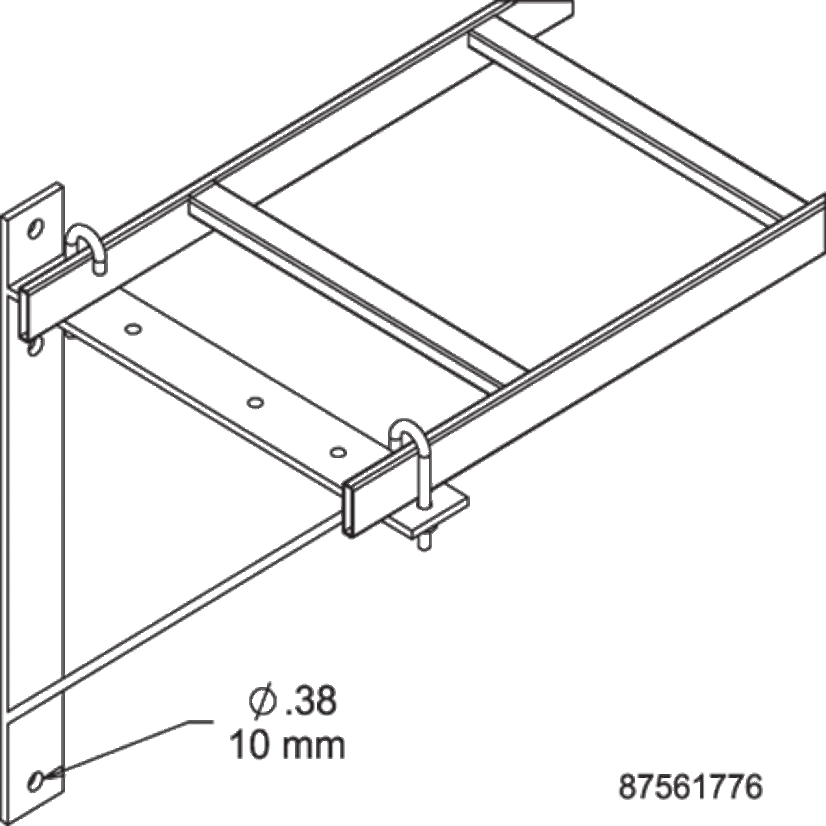 nVent HOFFMAN LTSB18BLK DCR Triangle Support Bracket Kit, 18 in L, For Use With 12 and 18 in Cable Runway, Steel
