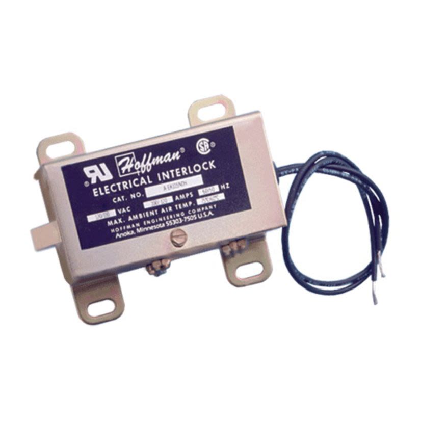 nVent HOFFMAN ProLine™ PEK115NDH P20DC Electrical Interlock, For Use With ProLine™ DD Door Bar, 120 VAC, 60 Hz, 0.1/0.63A, Steel, Black
