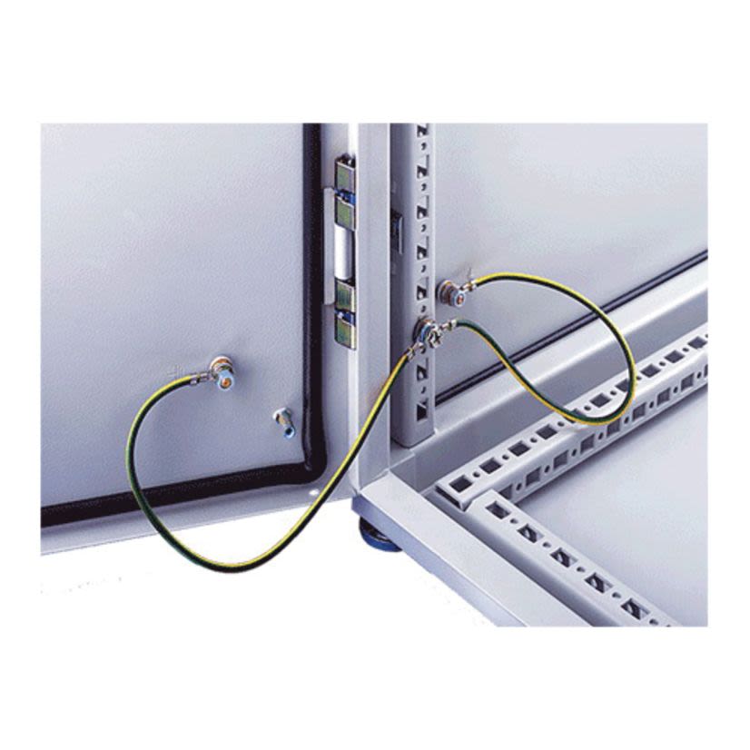 nVent HOFFMAN ProLine™ PGK P20 Grounding Kit, For Use With ProLine™ Sloped Top Operator Interface Enclosures, 12 AWG Wire, 411 mm L Between Ring Terminal, 0.29 in Dia Ring Terminal Hole, Copper
