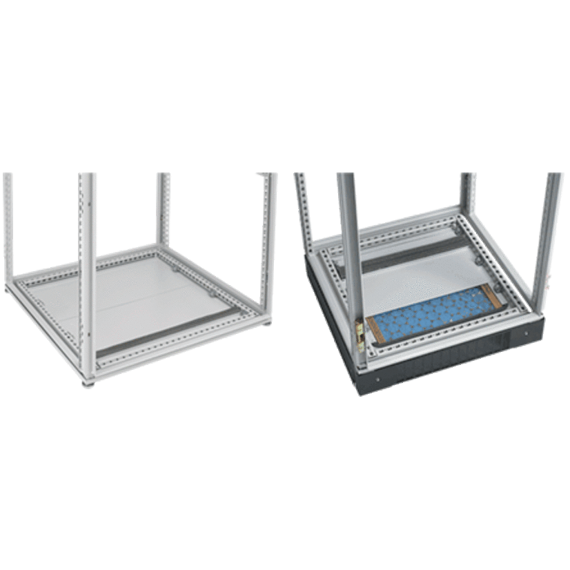 nVent HOFFMAN ProLine™ PGP106 P20 Solid Gland Plate, For Use With ProLine™ 1000 mm W x 600 mm D Enclosure Single Bay Frames and Sub Panels/Rack Angles, Steel, Light Gray