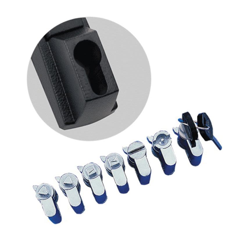 nVent HOFFMAN ProLine™ PKOSLFH P20/DPY Slotted DIN Lock Insert, For Use With ProLine™ DIN Flush Swing Handle Modular Enclosures, Steel