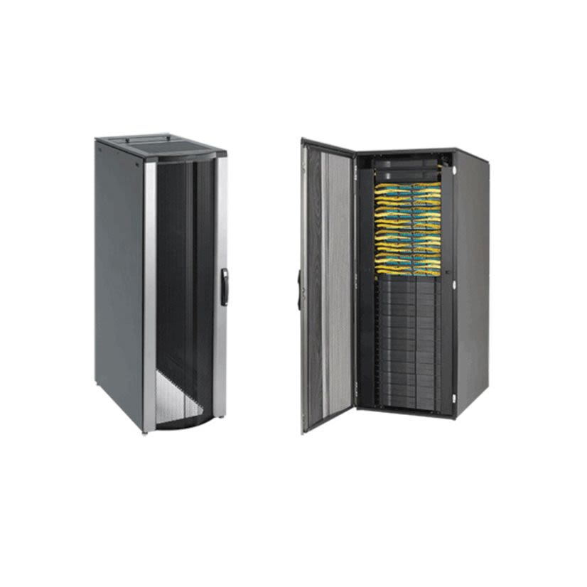 nVent HOFFMAN ProLine™ ConnekTek PNC20810B DPVD Free Stand Communication Cabinet With Cover, Sides, 78.37 in L x 31.8 in W x 39.34 in D, Steel