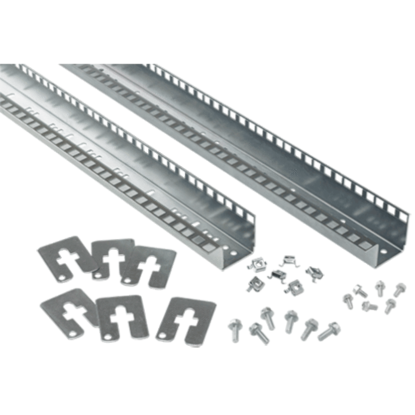 Hoffman PRA1922TP P20 Tapped Hole U-Shaped Rack Angle, For Use With ProLine 2200 mm Enclosure Frames, 19 in Rack, 47-Rack Unit, 14 ga Steel