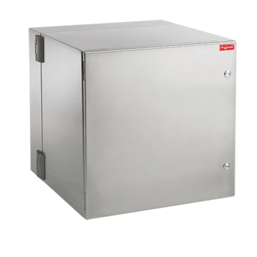 Hoffman PROTEK PTHS242428G4A DWDH2 AC Double Hinged Solid Door Electrical Cabinet, 24.09 in L x 23.62 in W x 27.95 in D, NEMA 4/4X/12 NEMA Rating, Painted Steel