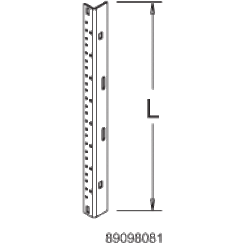 nVent HOFFMAN PROTEK® PTRA48S DWDH2 Square Hole Rack Angle, Steel