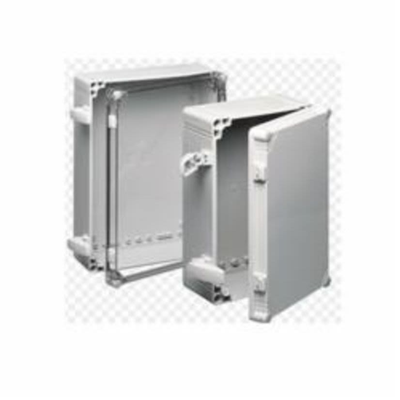Hoffman QLINE I Q403013ABICC Junction Box, 15-3/4 in H x 11.81 in W x 5.12 in D, Clear Screw Cover, NEMA 4/4X/12/13/IP66 NEMA Rating, ABS