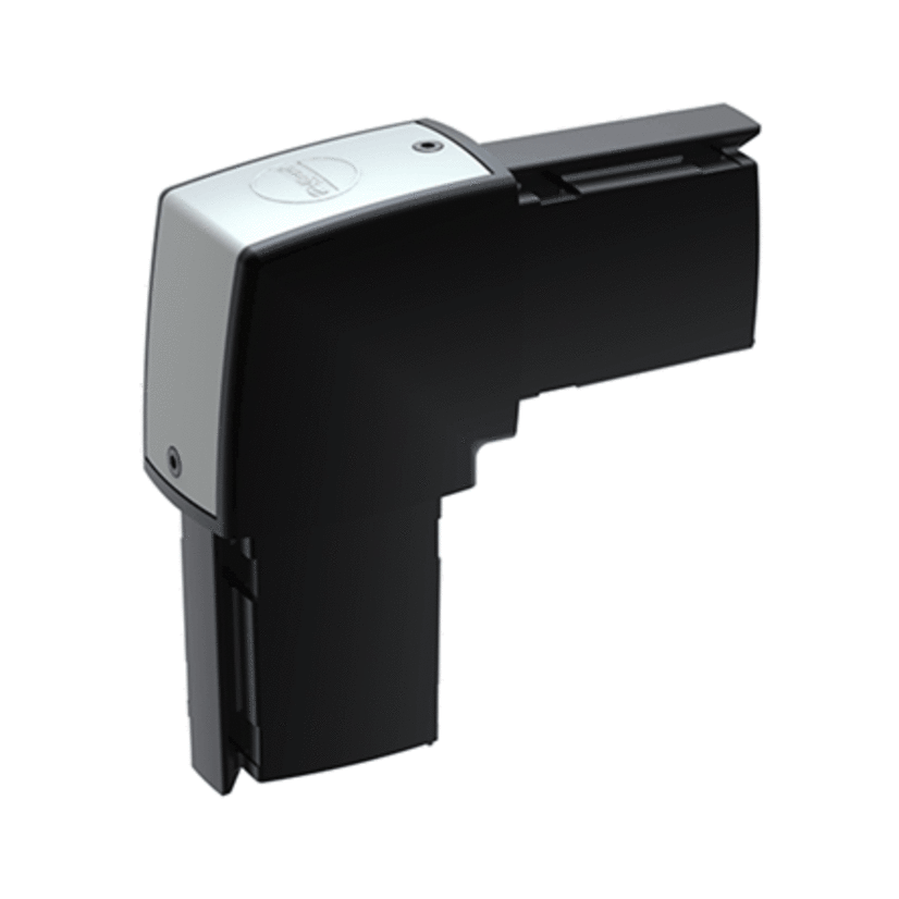 nVent HOFFMAN CS4 90 deg Elbow, 7.68 in H x 7.68 in W, For Use With SYSPEND™ 281-MAX Suspension System, Aluminum, Black