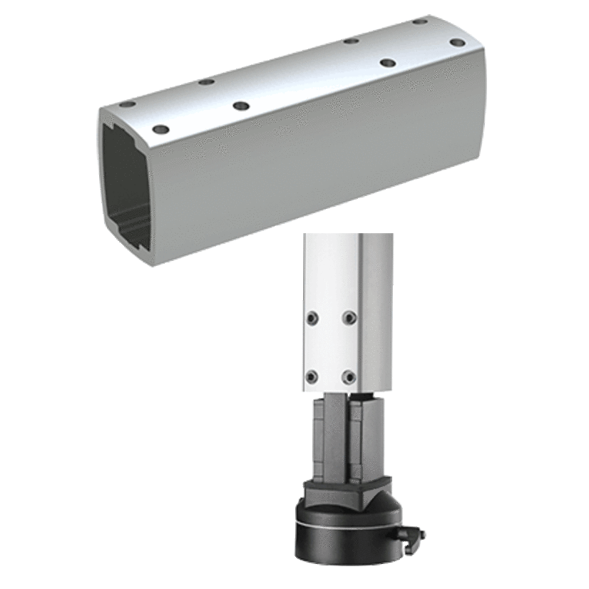 nVent HOFFMAN CS4 Angled Tube, 78.74 in L x 2.76 in W x 3.54 in H, For Use With SYSPEND™ 281-MAX Suspension System, Aluminum