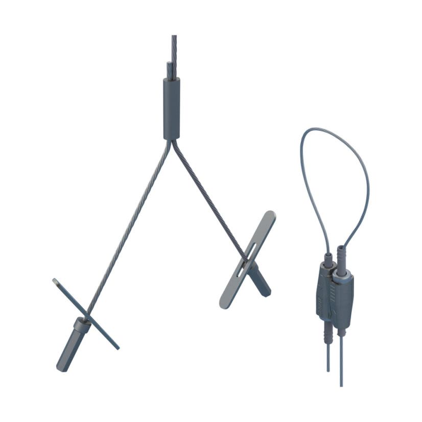 nVent CADDY SLK2Y500L3 Speed Link With Y-Toggle, For Use With Supporting Lighting Fixture, Steel