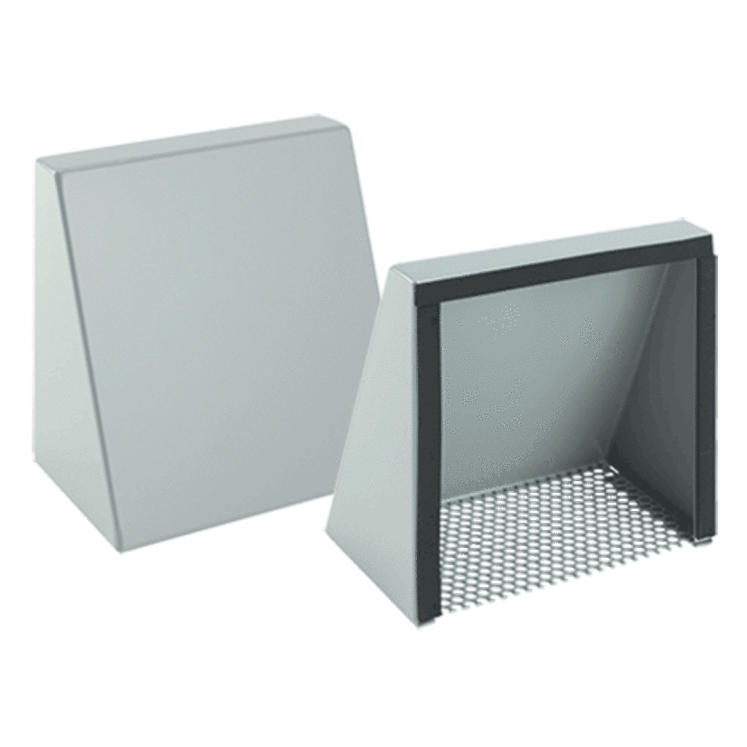 nVent HOFFMAN T4S3RSS D85 Fan Shroud Kit, 6 in L x 6 in W x 1.44 to 4.69 in THK, For Use With 4 in Fan, Stainless Steel