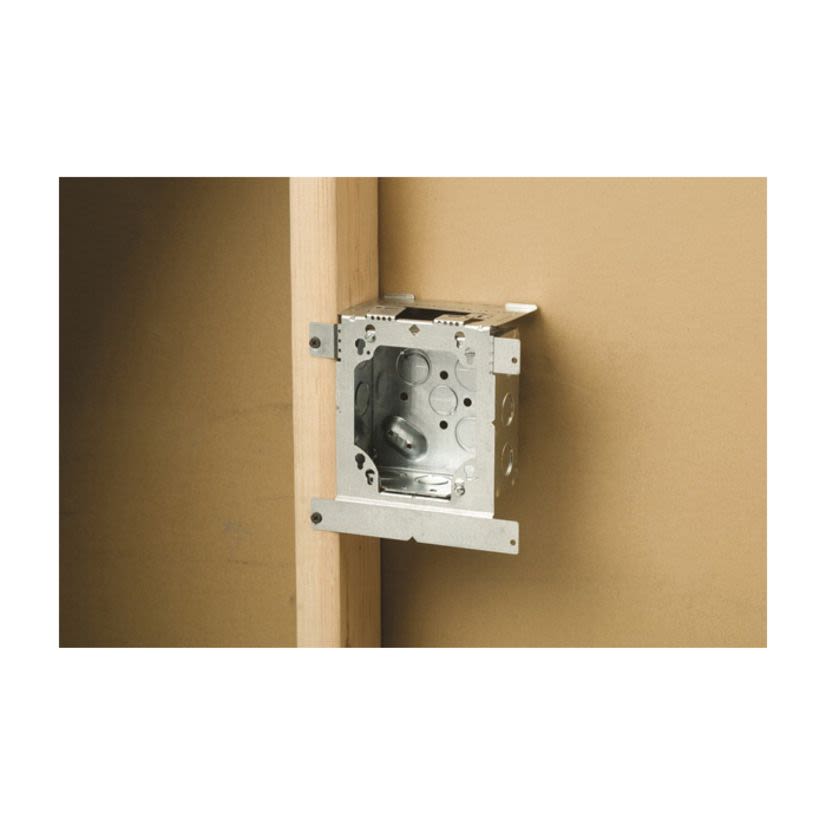nVent CADDY TEB23 Universal Box Bracket, 4 x 4-11/16 in Box, Panel Mount, Steel, Pre-Galvanized