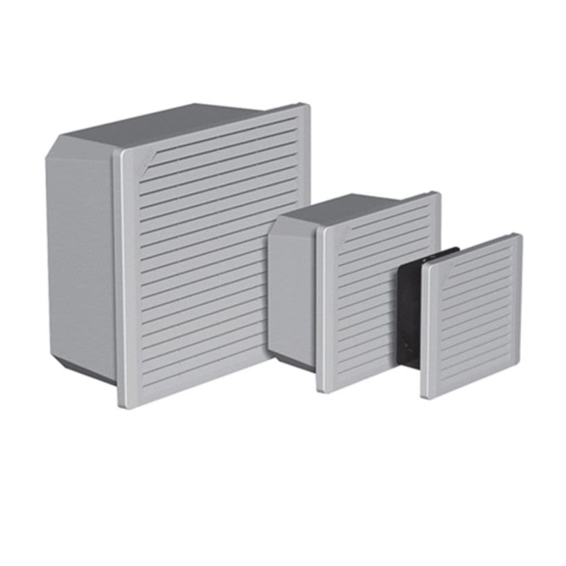 Hoffman TFP62SS D85 TFP Filter Fan, 230 V AC, 0.18/0.23 A, 39/35 W Power Rating, 117/140 cfm Air Flow, NEMA 1 Enclosure