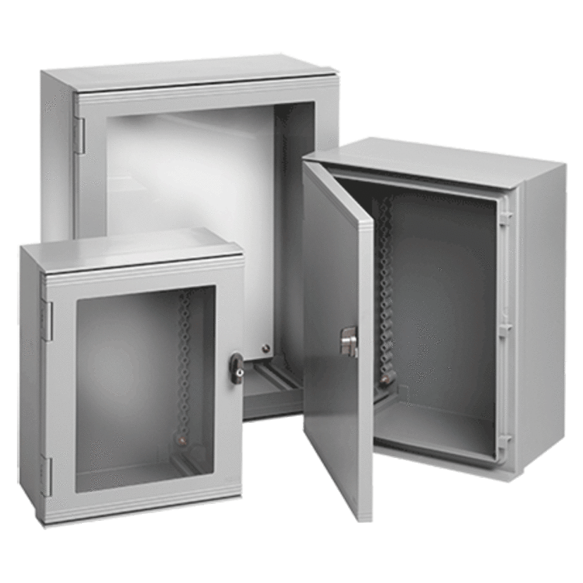 nVent HOFFMAN ULTRX™ UU606030 UX1 Solid Door Enclosure, 24.61 in L x 24.09 in W x 12.64 in D, NEMA 4X/IP66 NEMA Rating, Fiberglass