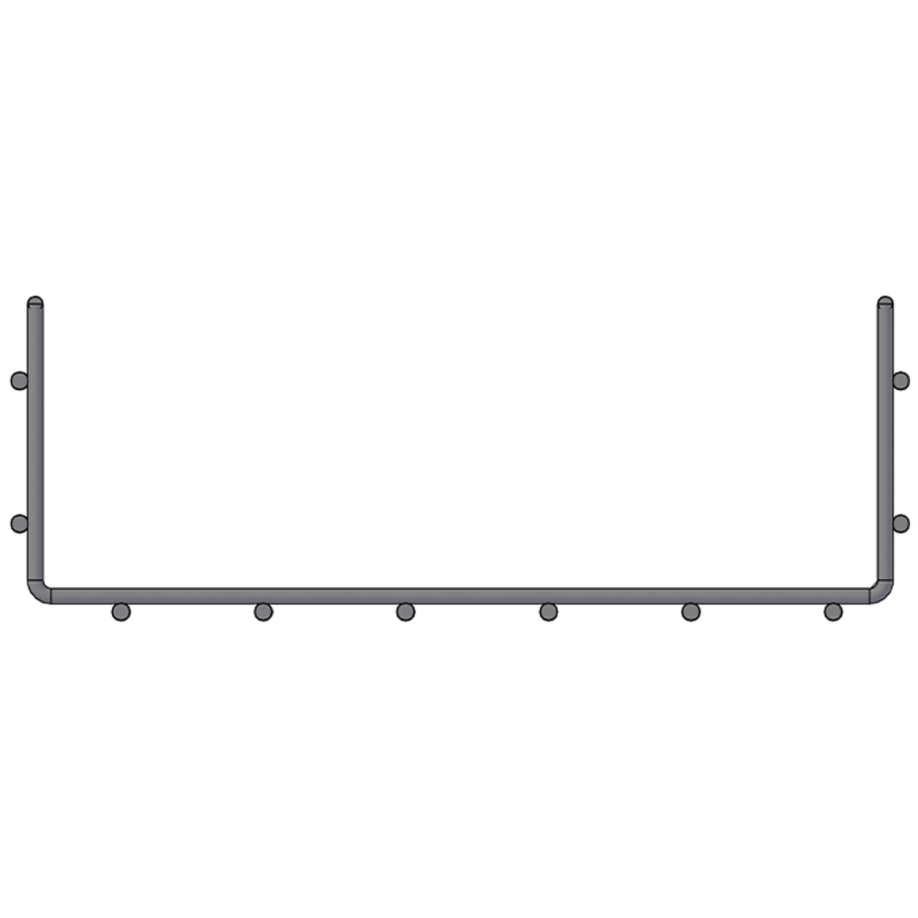 nVent WBT WBT4X12X S 4" DEEP X 12" WIDE X 118" LONG SHAPED TRAY PRE-GALVANIZED