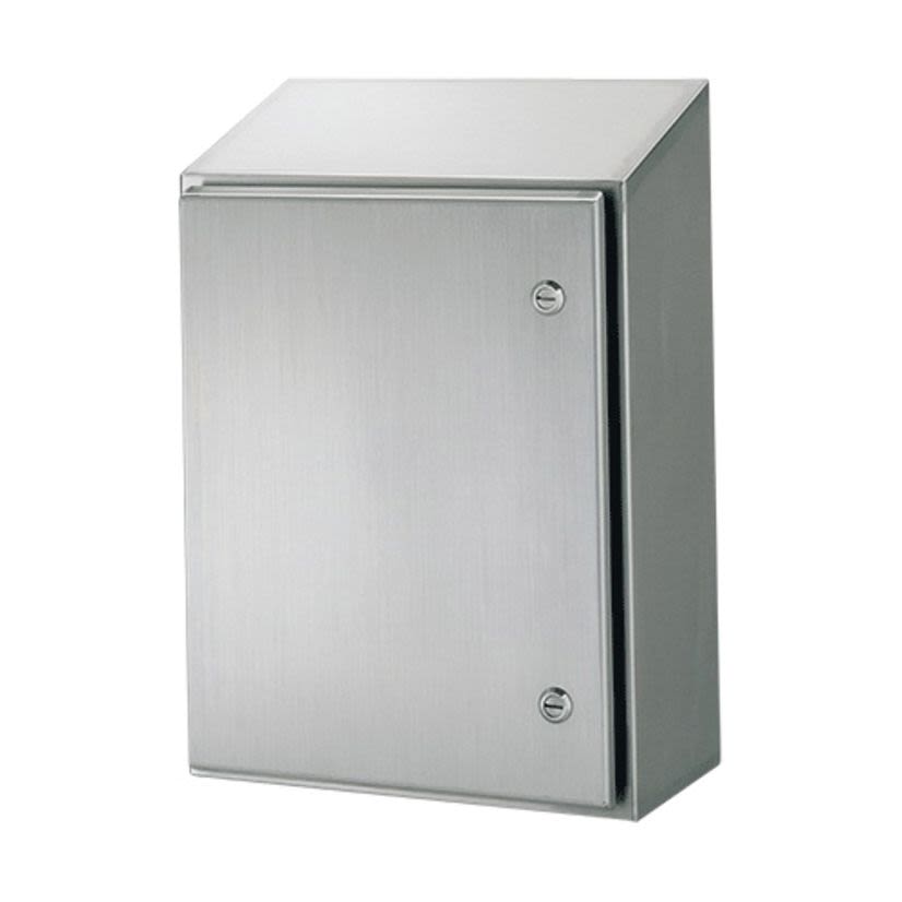 nVent HOFFMAN WATERSHED™ WS161608SS WS1 Enclosure, 16 in L x 16 in W x 8 in D, NEMA 4X NEMA Rating, 304 Stainless Steel