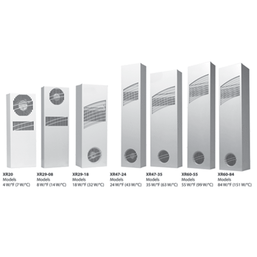 nVent HOFFMAN ProAir™ CLIMAGUARD™ XR472416012 MCLHE Mid Size Heat Exchanger, 115 VAC, 1.8 A, 207 W Power Rating, NEMA 12 Enclosure, 140 cfm Air Flow