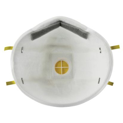 3M™ 7000002462 Cool Flow™ 8210V 8000 Cup Style Disposable Particulate Respirator, Standard, Resists: Certain Non-Oil Based Particles, Airborne Contaminants, Dust and other Particles