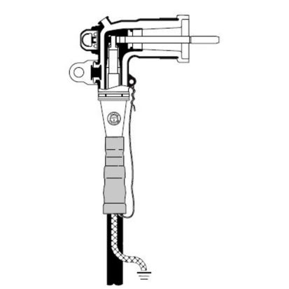 3M™ 7010349043  Industrial Loadbreak Elbow Connector, 15 kV, 200 A, 2 to 1 AWG Conductor, 0.7 to 0.91 in Dia Cable, EPDM Rubber Insulation