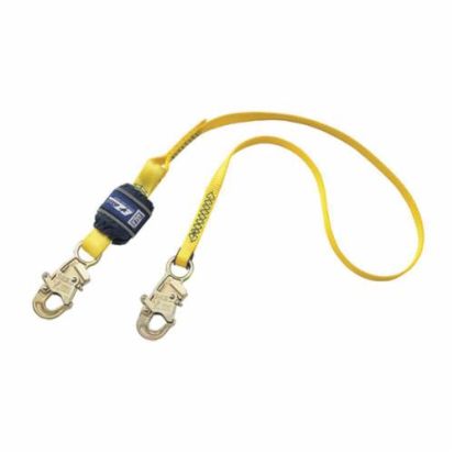 3M™ DBI-SALA® Fall Protection 1246011 EZ-Stop™ Fixed Shock Absorbing Lanyard, 130 to 310 lb Load, 6 ft L, Polyester Webbing Line, 1 Legs, Snap Hook Anchorage Connection, Snap Hook Harness Connection Hook