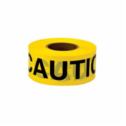 3M™ 7000132906  Scotch® 300 Above Ground Barricade Tape, Yellow, 304.8 m Roll L x 3 in W, CAUTION Legend, Polyethylene Film